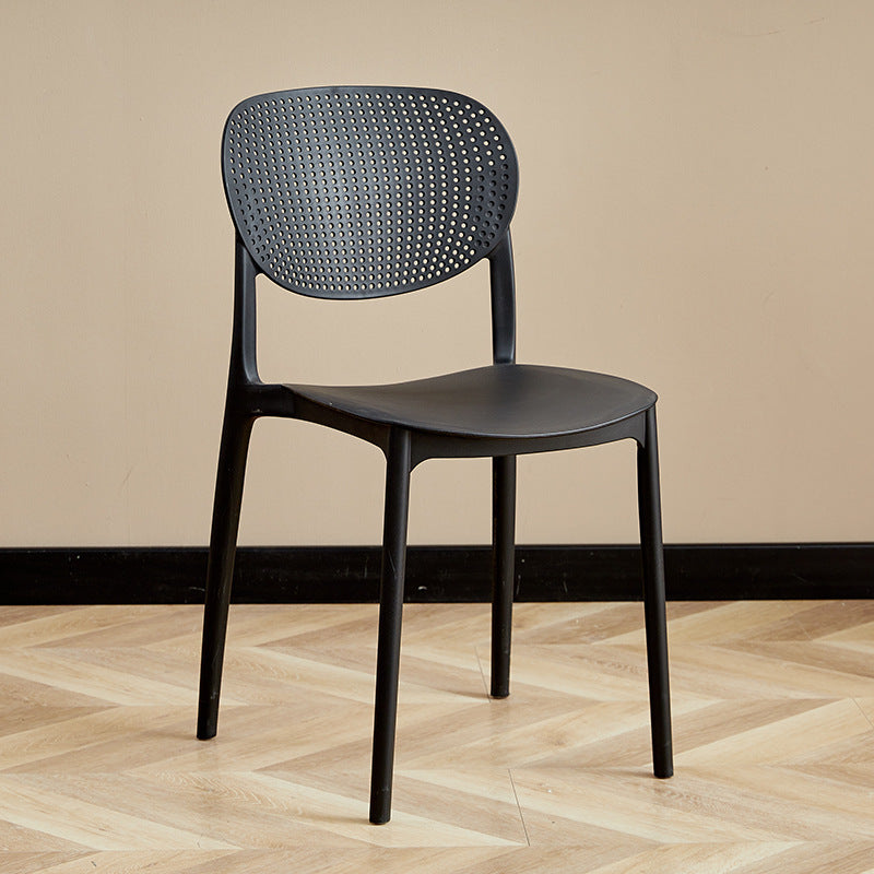 Popular scandinavian plastic chair for homethickened backrest dining chair study computer chair office negotiation training stool