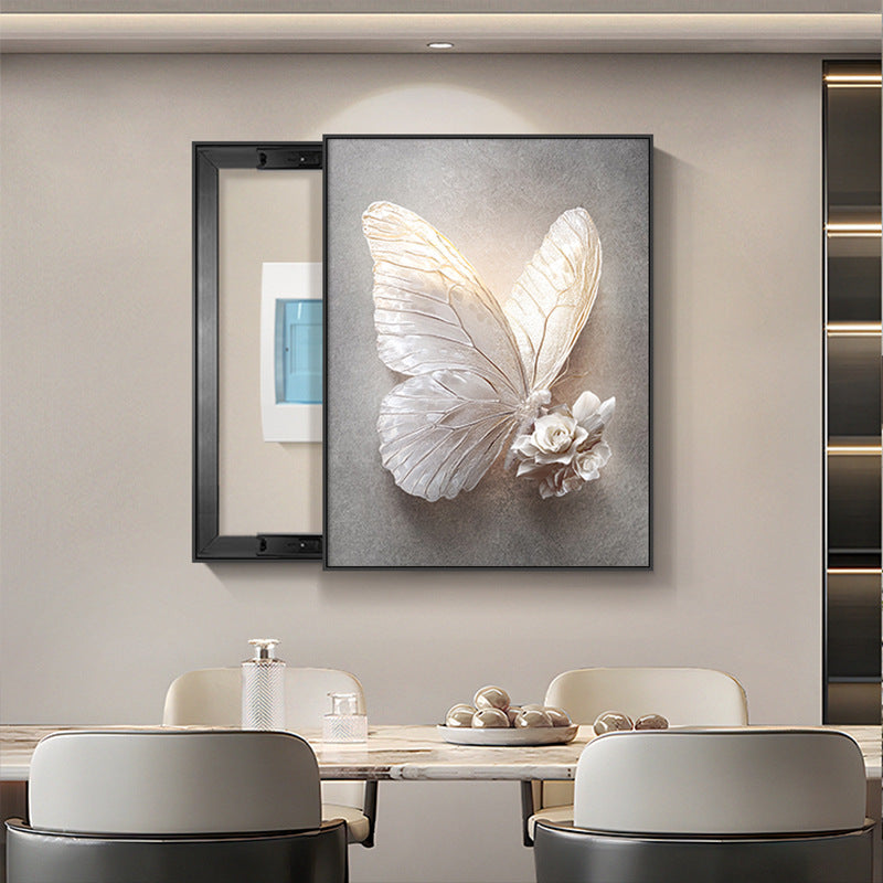 Light luxury advanced inductor meter box decorative painting 2025 new distribution box hanging painting weak current box switch box blocking mural