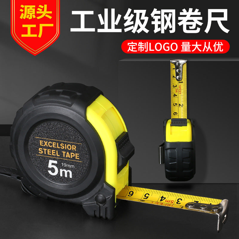 Factory supply wholesale tape measure 5 meters centimeter 3 meters thickened rubber anti-drop imperial 7.5m box measure 10 meters steel tape measure