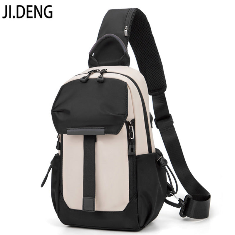 Expanded breast bag men's waterproof chest small bag Korean version casual men's bag women's shoulder trendy messenger bag cycling bag