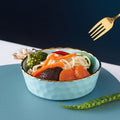 Nordic style ceramic bowl - perfect for fruit, desserts, salads, pasta, and breakfast. features a delicate lace design