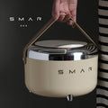 Kitchen wall-mounted trash can - hands-free, lid & rolling wheel, removable, wet & dry separation, large capacity storage bin