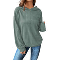 Shein independent station 1688  hot selling solid color drop shoulder hooded long sleeve sweatshirt