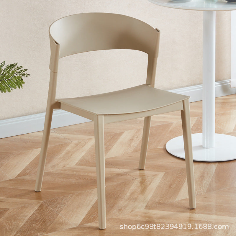Danish designer chair - minimalist creative visitor chair for home, casual nordic dining chair, backrest chair for cafes and bubble tea shops
