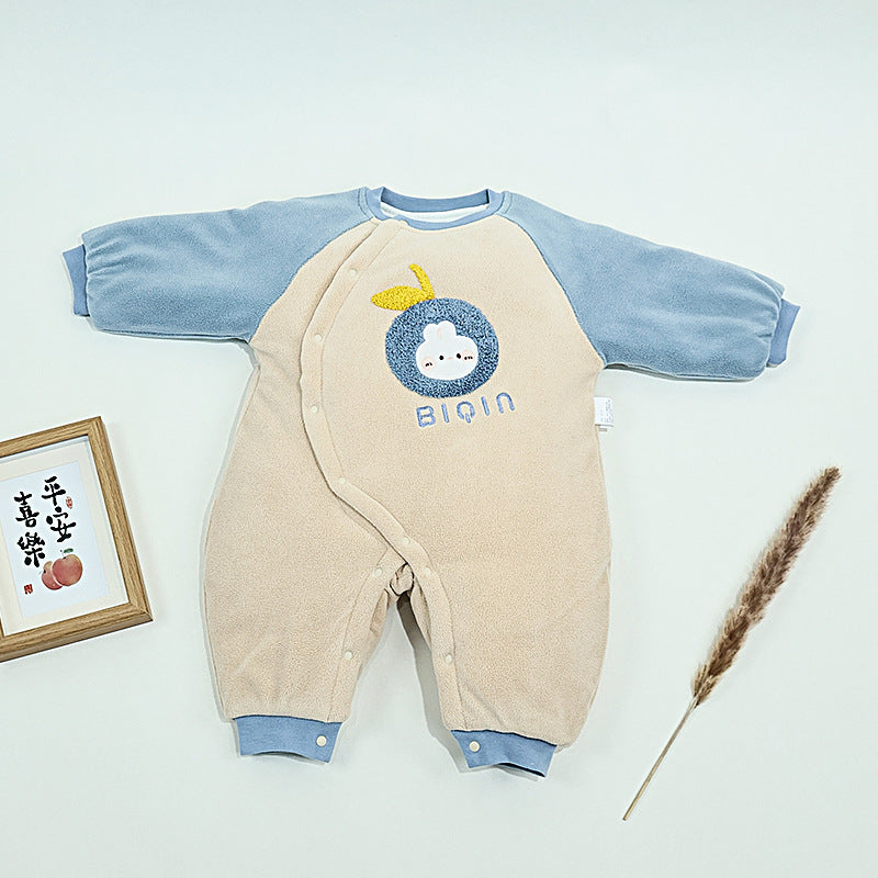 Babibele spring and autumn baby onesie long sleeves baby romper pure cotton bottomintimates newborn romper thin pajamas