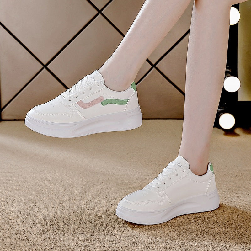 2024 spring new arrival: versatile white sneakers for women - casual athletic shoes with soft soles, spring/autumn bestseller