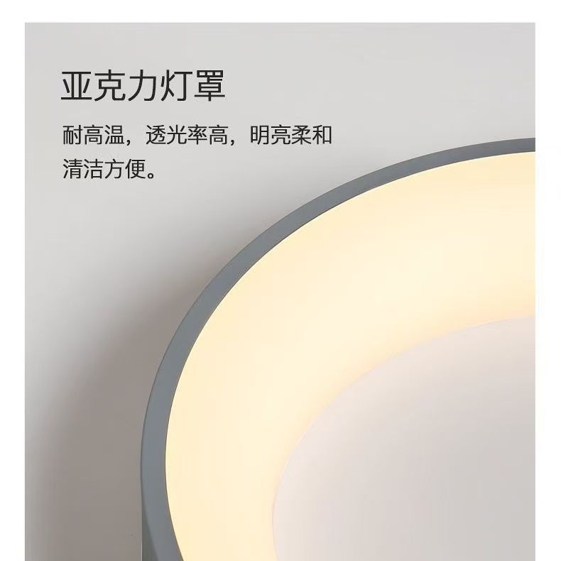 Modern minimalist led ceiling light for bedroom, living room, round room, warm and romantic, popular nordic style corridor lighting fixture