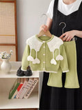 Girls' knit sweater set - new autumn/winter  collection: handmade heart detail, perfect for little girls