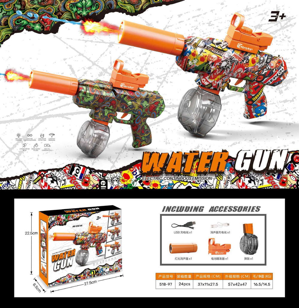 hot-selling water gun launch toy graffiti m416 amazon tk cross-border hot-selling short-spike toy water gun wholesale