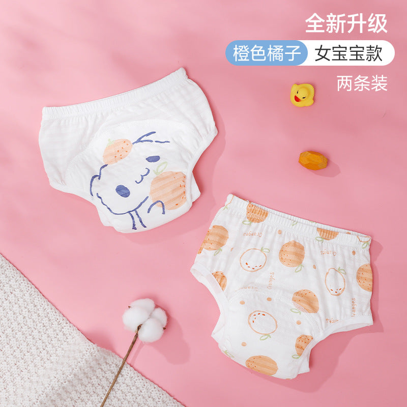 Baby underwear for boys and girls, children's underwear, potty training pants, class a pure cotton, washable, anti-leak diapers
