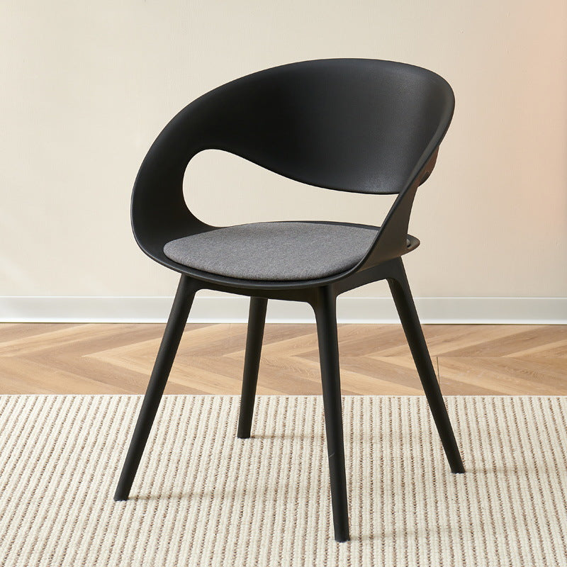 Scandinavianthickened plastic dining chair modern popular cafe dessert shop back chair casual engineering desk chair for home
