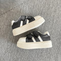 New chinese style korean velcro chunky sole sneakers for women, 2026 spring collection, white canvas shoes, student bread shoes