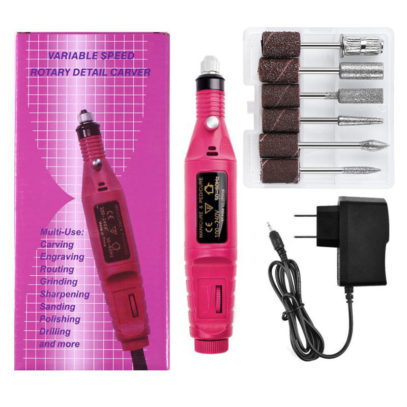 Mini nail drill set - portable electric nail file & polisher kit