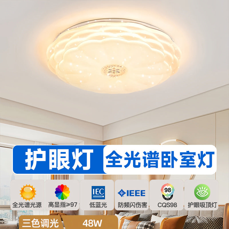 Bedroom light modern simplicity 2025 new ceiling light cream wind Internet celebrity romantic starry sky master bedroom lighting