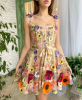 new european and american cross-border  independent station women's 3d floral embroidered bodycon sexy dress