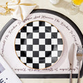 Nordic-inspired, high-end ceramic platter featuring a checkerboard pattern. perfect for showcasing your culinary creations in restaurants, cafes, or for baking and serving. a beautiful and stylish dish for any occasion