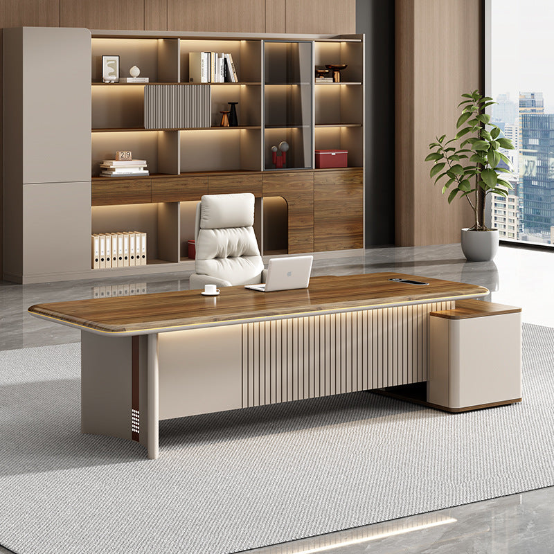 Luxury executive desk office desk minimalist chairman president desk executive office table manager office desk and chair set
