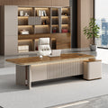 Luxury executive desk office desk minimalist chairman president desk executive office table manager office desk and chair set