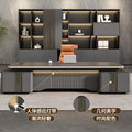 Saint-li executive desk - premium lacquer finish, minimalist chic, luxury ceo office desk and chair set for general managers