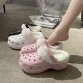2025 croc shoes cotton slippers fleece-linedheattechpopularfashioneasiest for match indoor heightening eva casualoutwear cotton slippers