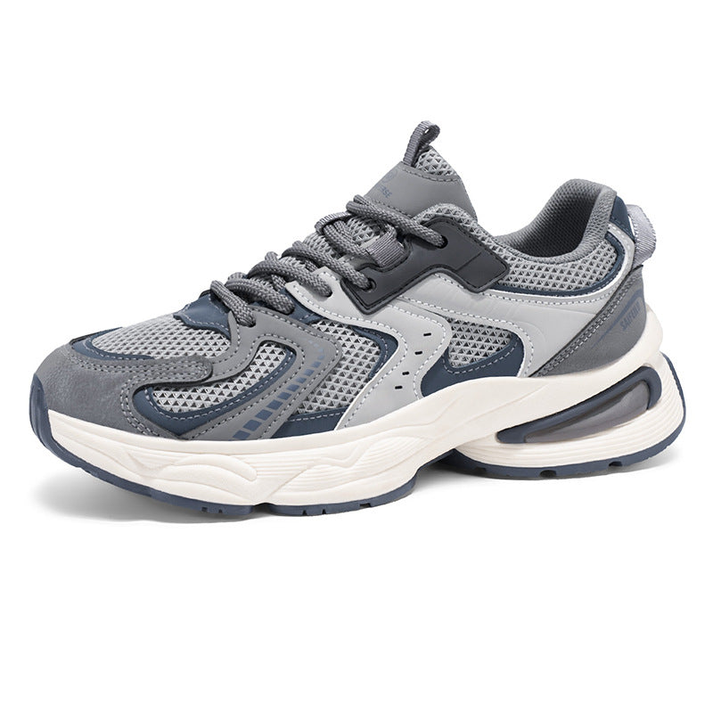 Spring men's shoes 2026 new men's versatile non-slip chunky sole athletic casual running shoes mesh breathable dad shoes