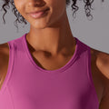 New double-sided nylon solid color slim-fit tummy control crew neck sports tank top running fitness yoga long sleeve top for women