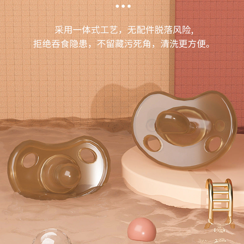 Customized new birthday night with super soft imitation breast milk baby weaning silicone pacifier food grade baby pacifier