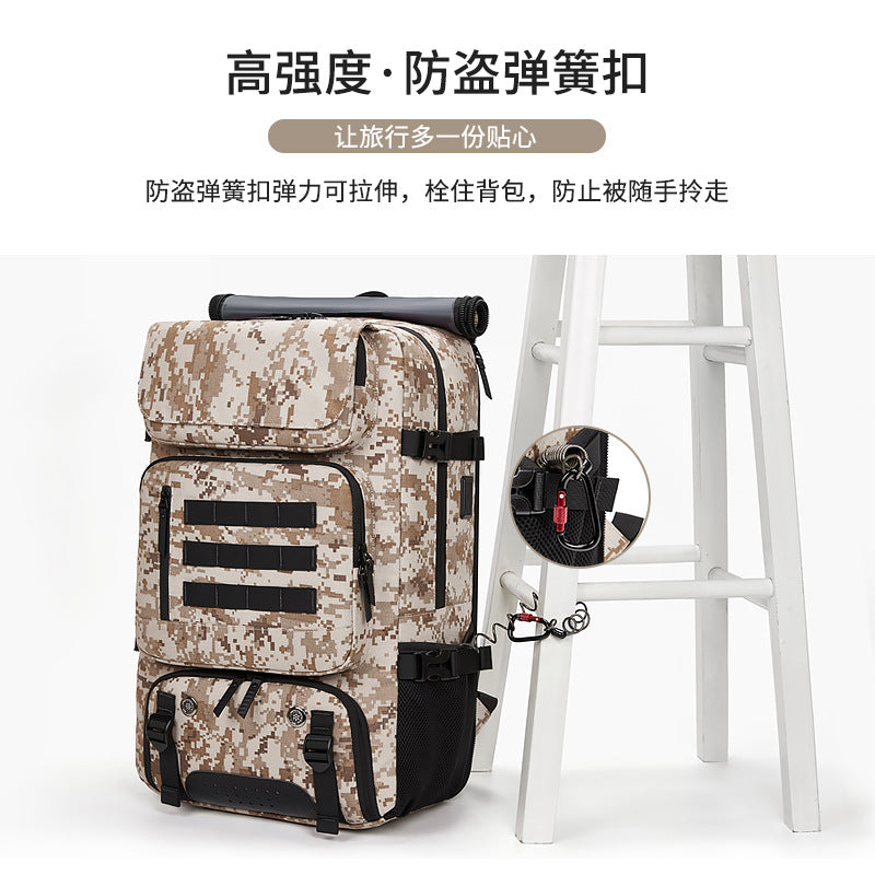 New men's backpack outdoor waterproof camouflage sports backpack camping luggage bag large capacity travel mountaineering bag
