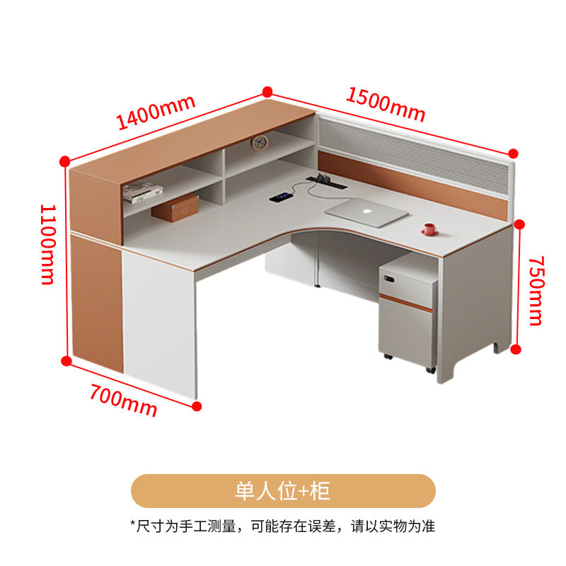 Saint li staff desk employee slot desk card seat casual modern screen financial desk and chair combination