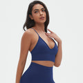 New arrival cross-border fashion seamless pure color suspender bra sexy back sports intimates running fitness yoga vest
