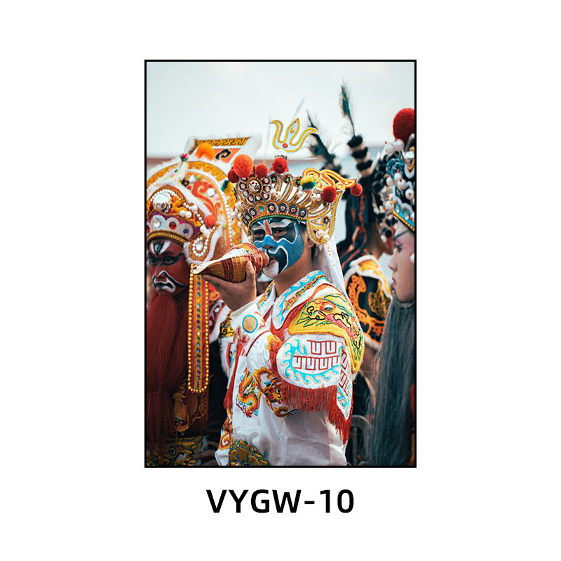 Chaoshan English song and dance decorative painting restaurant hotel box ethnic characteristics traditional culture hanging painting hot pot shop mural