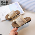 Ethnic style fisherman's flip-flops: new summer collection for girls - fashionable, soft-soled, woven sandals for outdoor wear