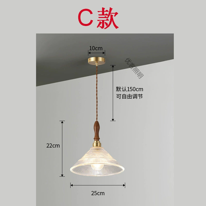 Wabi Sand Nordic simple restaurant bar creative bedside Japanese banquet style retro chandelier high-end household chandelier