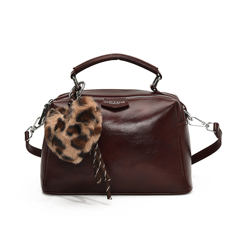 Customized fashion bag women's  new retro Boston messenger bag casual commuting simple personalized shoulder bag