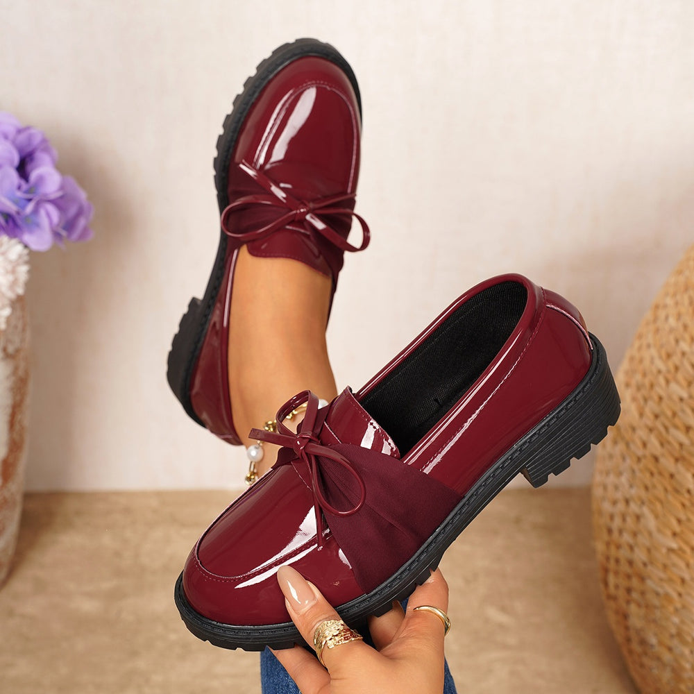 plus size loafers for women summernew arrivalbows mary jane slip-on casualflats small leather shoes