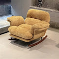 Vintage rocking chair adult recliner lazy sofa home balcony rocking chair living room sleepable leisure sofa chair