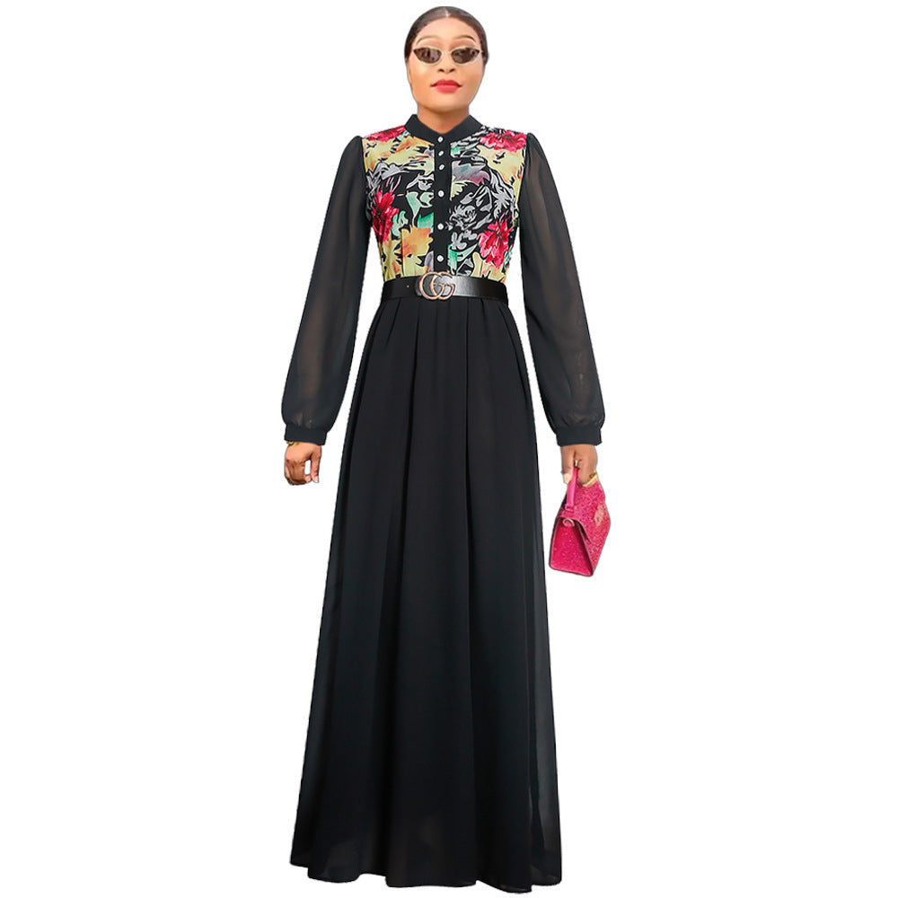 sourcing: african plus-size women's clothing -  &  - evening gowns, slimming new long printed chiffon dresses