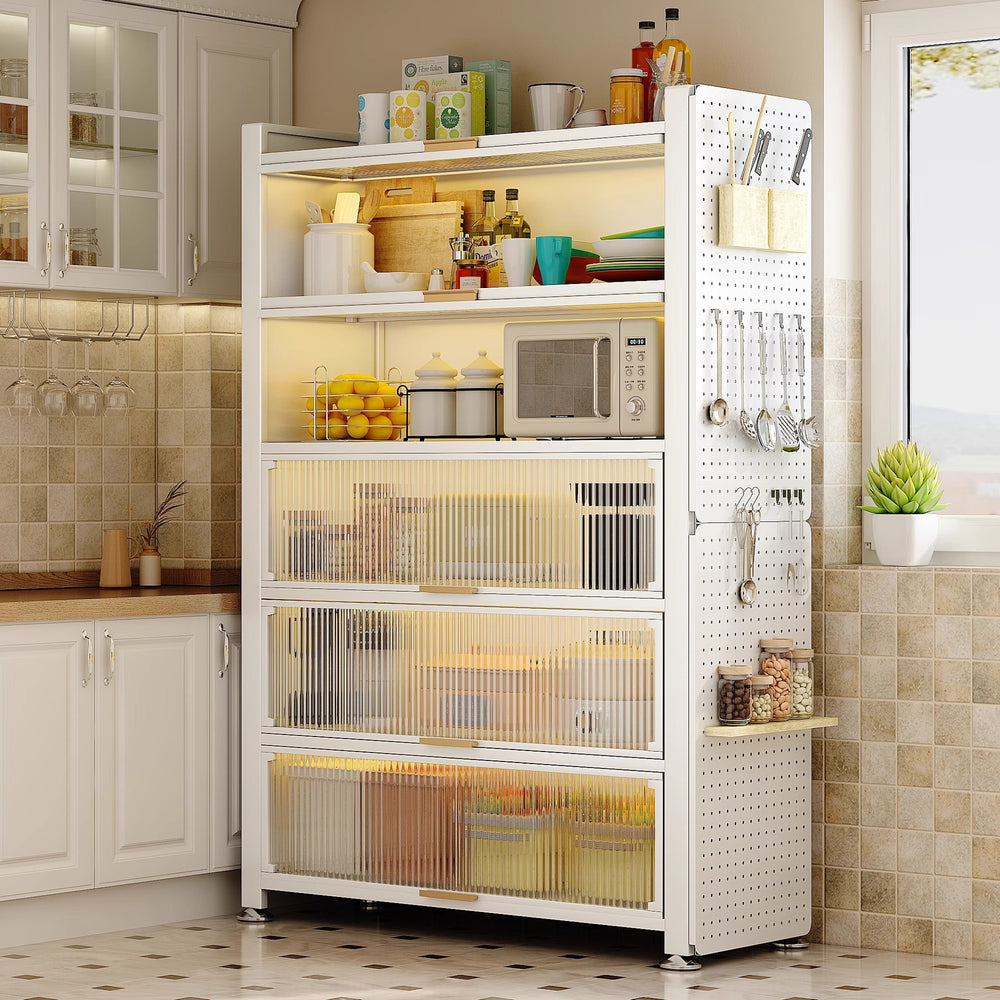 Kitchen storage rack floor-standing multi-functional home appliance storage cabinet cabinet shelf for home spice rack cabinet cupboard
