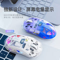 Free wolf a2 dual-mode mouse - rgb illuminated 2.4g wireless bluetooth transparent gaming & office mouse