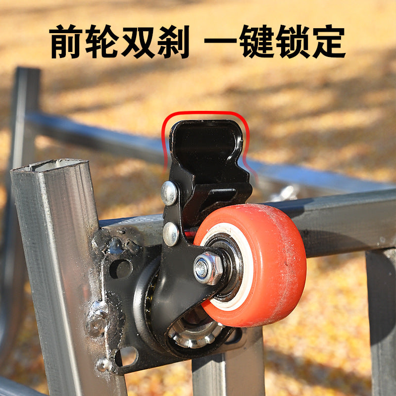 New grain bagging artifact Agricultural woven bag support bag device Corn packing pocket bracket with wheels manufacturer