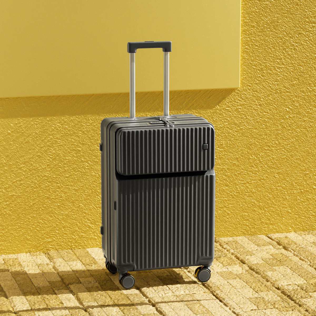 2025 new suitcase front open password box simple boarding large capacity durable high value suitcase