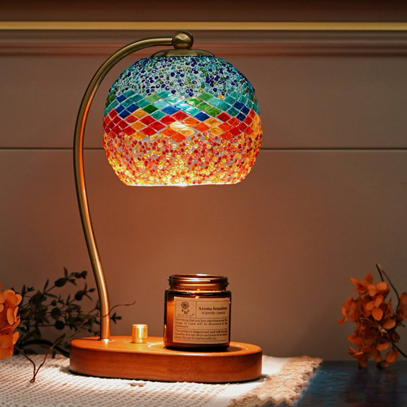 Moroccan flameless aroma lamp wax melting lamp birthday gift bedroom bedside lamp american retro romantic decorative table lamp