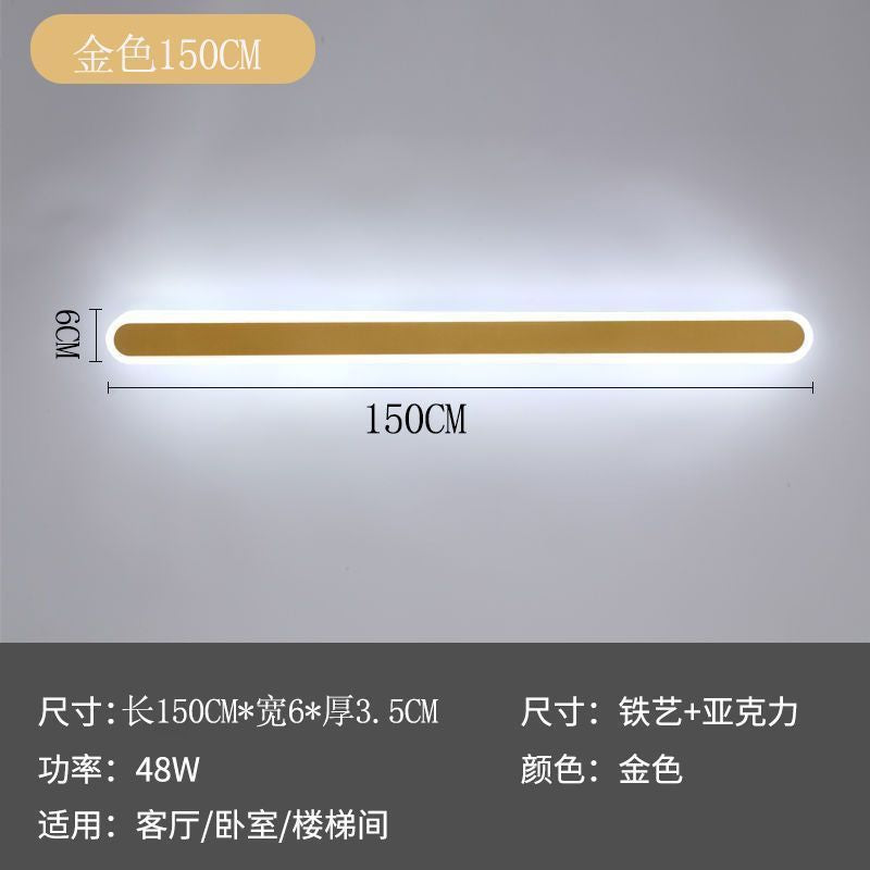 Nordic led wall lamp light luxury lighting casual linear lamp bedroom bedside wall lamp living room aisle normcore wall