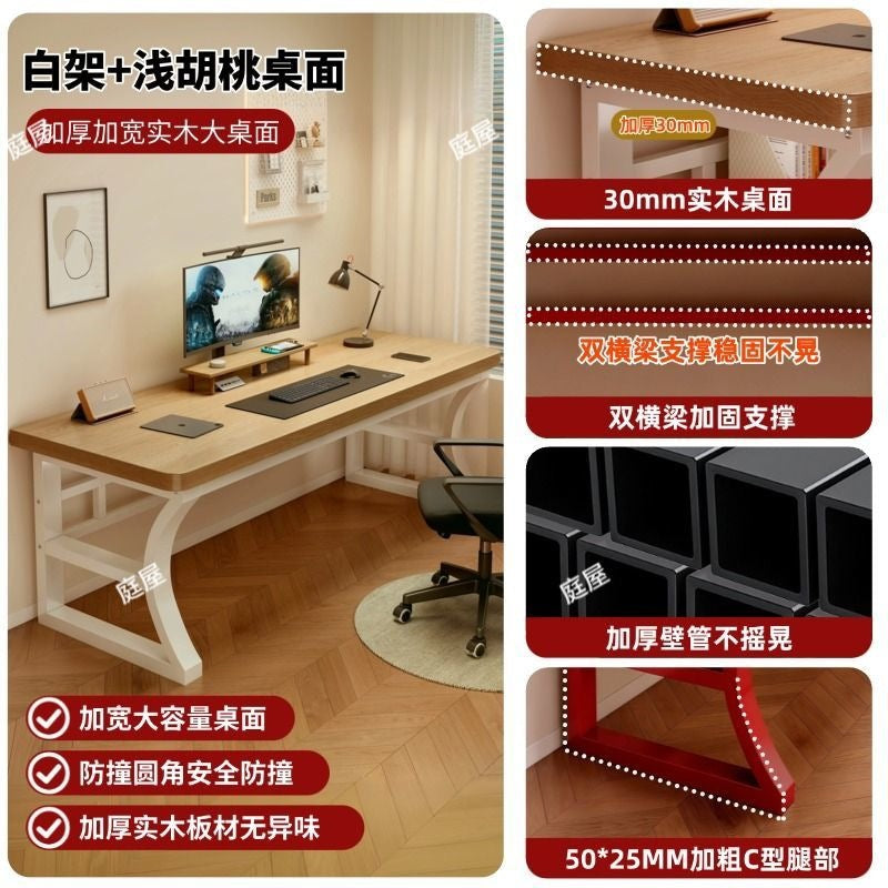 Garden house solid wood computer desk desktop office desk student writing desk for home bedroom e-sports desk workbench table