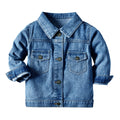 children's outerwear, new autumn and winter styles, european and american fashion, two-tone denim jacket for boys and girls, korean style casual top