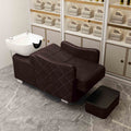 Factory direct sales popular semi-reclining hair salon fashion shampoo bed simple high-end hair salon ceramic flush bed