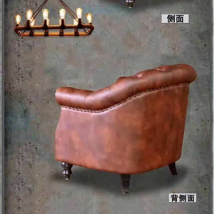 American retro tiger chair casual hotel bar cafe clothing store industrial style pull button single sofa chair