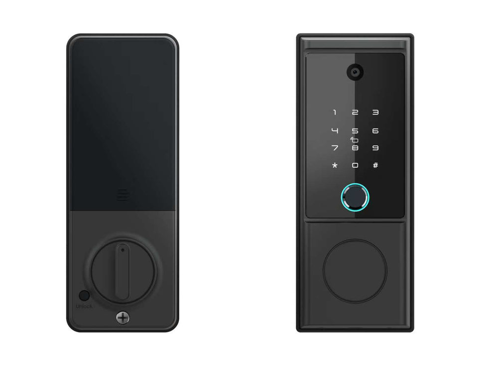 Tuya wifi smart fingerprint password lock mobile app unlocking fully automatic dead lock single tongue lock body smart lock