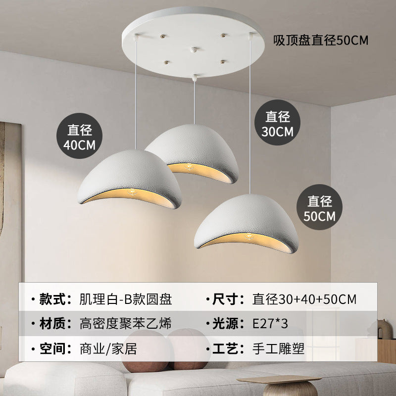 Wabi Silent Wind Chandelier Cream Wind Clothing Store Model Room B & B Restaurant Hotel Empty Villa Living Room Restaurant Lighting
