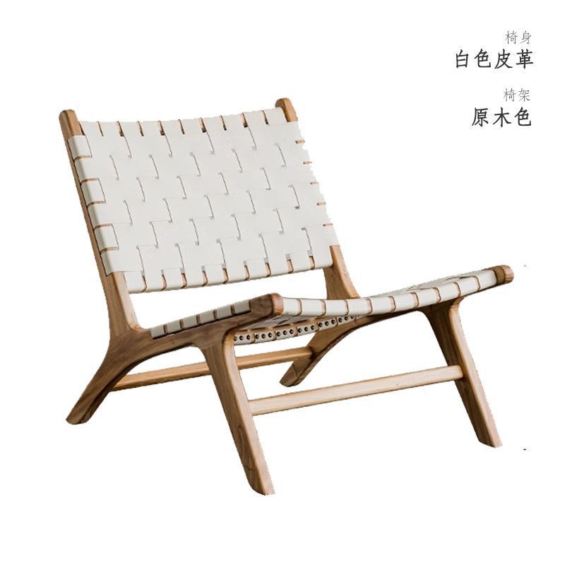 Solid wood sofa chair balcony leisure chair medieval style rattan chair living room lounge chair for homeb&b saddle chair